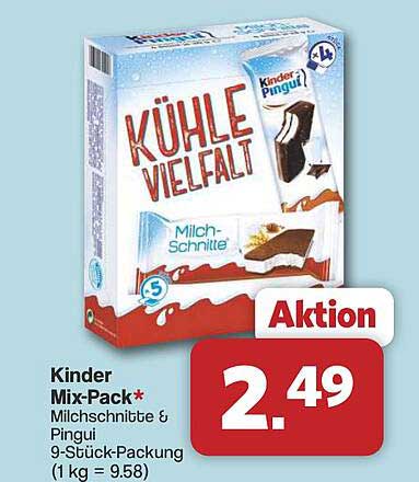 Kinder Mix-Pack* Milchschnitte & Pingui 9-Stück-Packung (1 kg = 9.58)