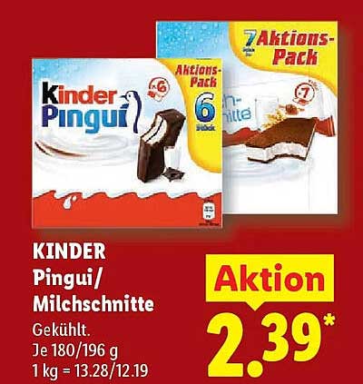 KINDER Pingui/ Milchschitte
