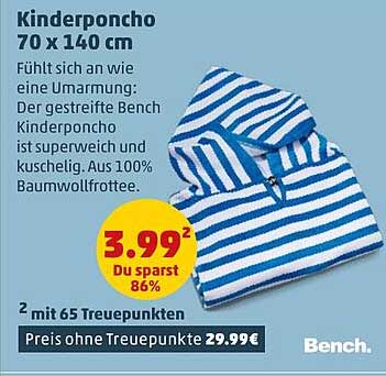 Kinderponcho 70 x 140 cm