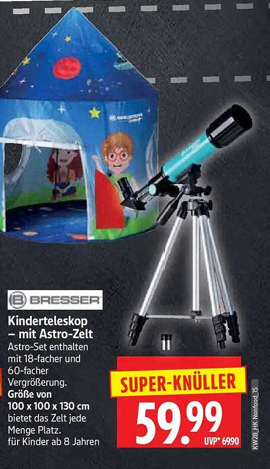 Kinderteleskop – mit Astro-Zelt