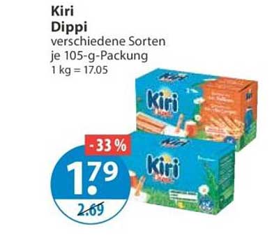 Kiri Dippi verschiedene Sorten je 105-g-Packung 1 kg = 17.05