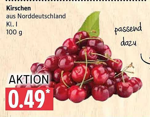 Kirschen aus Norddeutschland Kl. I 100 g AKTION
