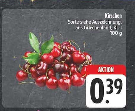 Kirschen Sorte siehe Auszeichnung, aus Griechenland, Kl. I 100 g