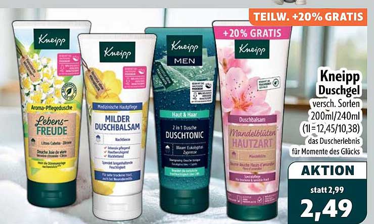 Kneipp Duschgel versch. Sorten 200ml/240ml