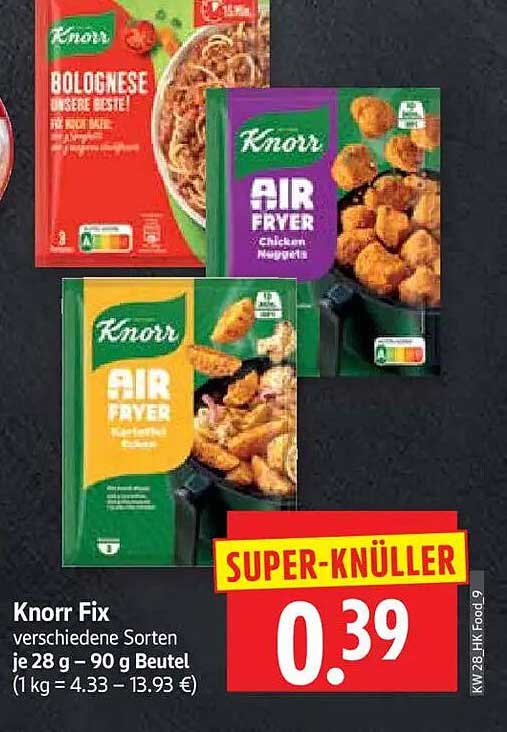 Knorr Fix verschiedene Sorten