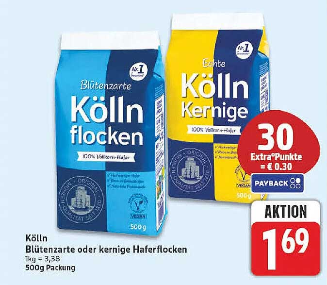 Kölln Blütenzarte oder kernige Haferflocken