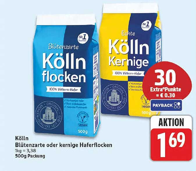 Kölln Blütenzarte oder kernige Haferflocken
