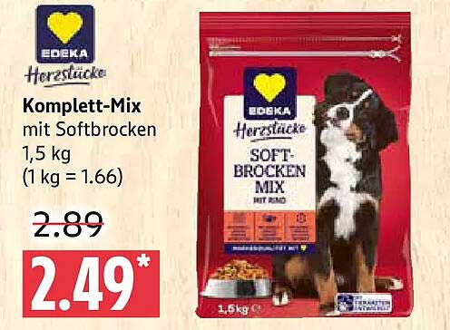 Komplett-Mix mit Softbrocken 1,5 kg (1 kg = 1.66)