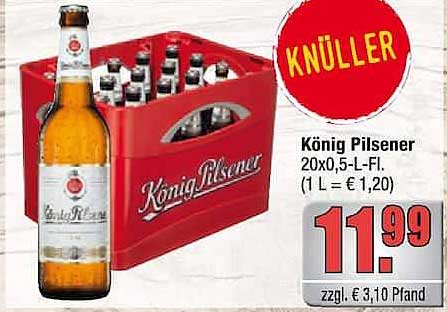 König Pilsener 20x0,5-L-Fl. (1 L = € 1,20)