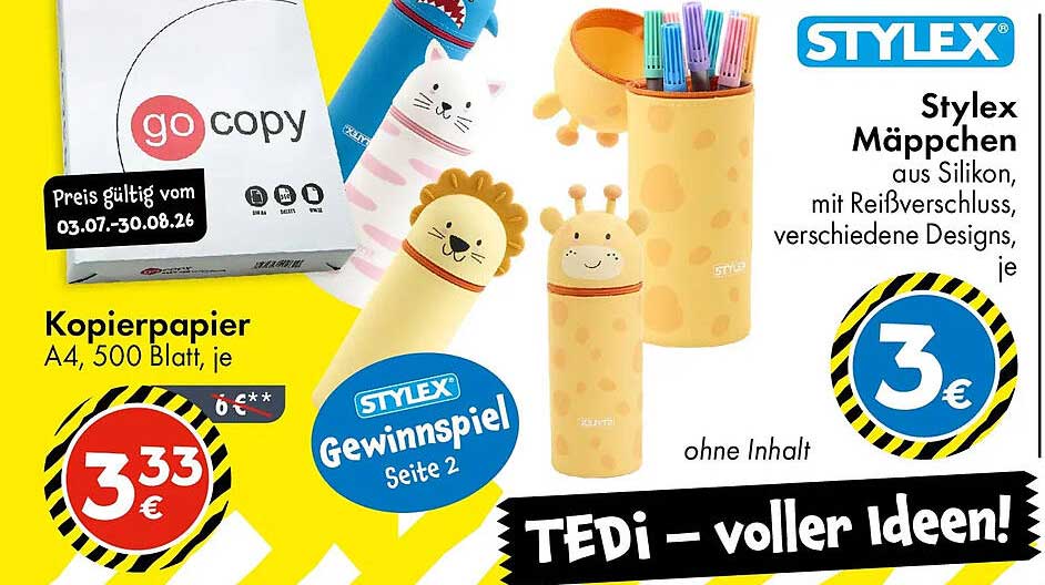 Kopierpapier A4, 500 Blatt, je