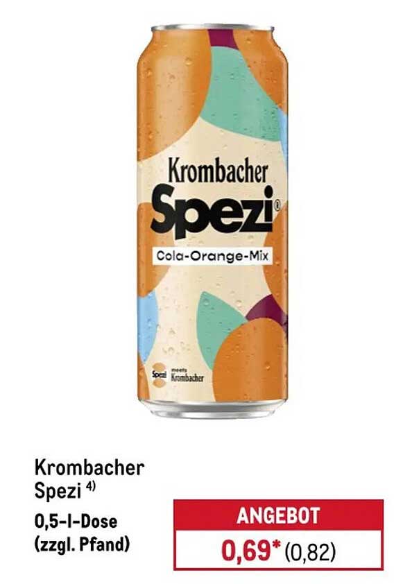 Krombacher Spezi 4) 0,5-l-Dose (zzgl. Pfand)