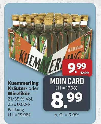 Kuemmerling Kräuter- oder Minzlikör
