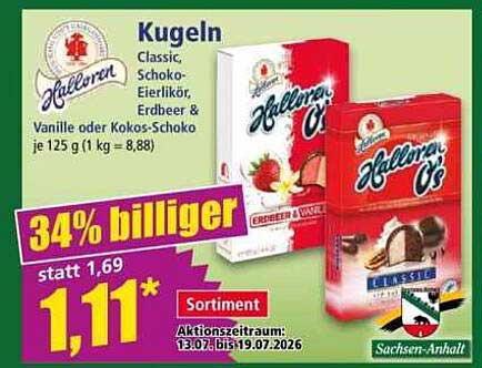 Kugeln Classic Schoko-Eierlikör, Erdbeer & Vanille oder Kokos-Schoko je 125 g