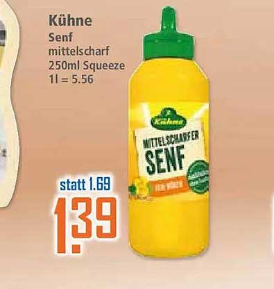 Kühne Senf mittelscharf 250ml Squeeze
