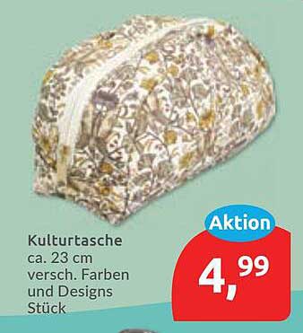 Kulturtasche ca. 23 cm versch. Farben und Designs Stück