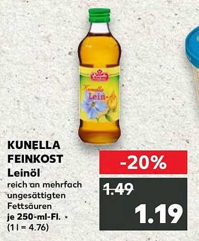 KUNELLA FEINKOST Leinöl