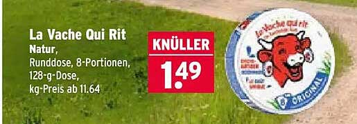 La Vache Qui Rit Natur, Runddose, 8-Portionen, 128-g-Dose, kg-Preis ab 11.64