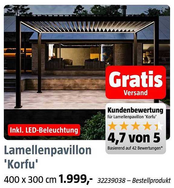 Lamellenpavillon 'Korfu'