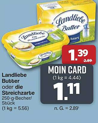Landliebe Butter oder die Streichzarte 250-g-Becher/Stück