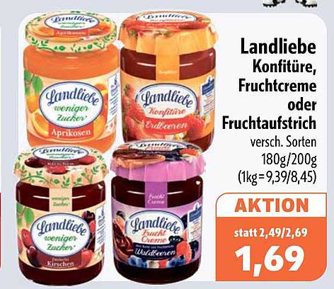 Landliebe Konfitüre, Fruchtcreme oder Fruchtaufstrich