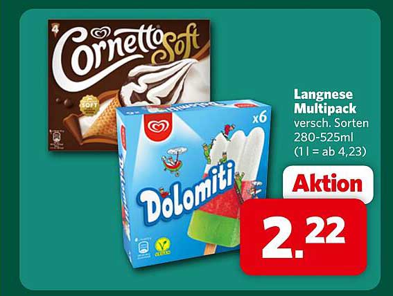 Langnese Multipack versch. Sorten 280-525ml (1 l = ab 4,23)
