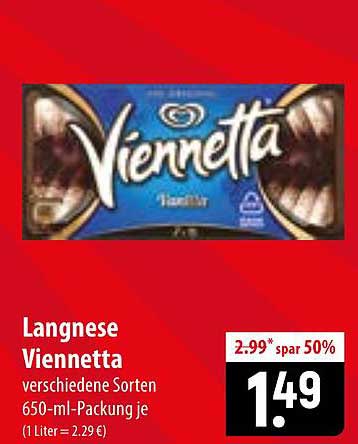 Langnese Viennetta verschiedene Sorten 650-ml-Packung je