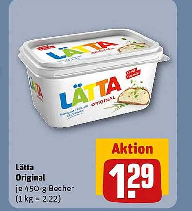 Lätta Original je 450-g-Becher (1 kg = 2.22)