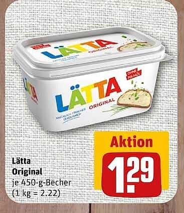 Lätta Original je 450-g-Becher (1 kg = 2.22)