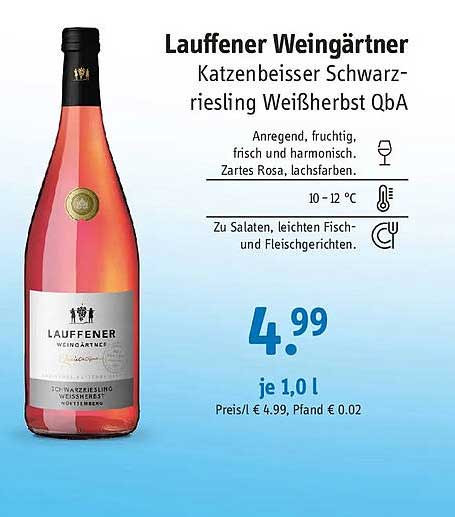 Lauffener Weingärtner Katzenbeisser Schwarzriesling Weißherbst QbA