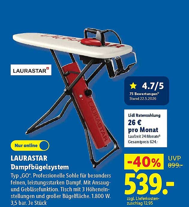 LAURASTAR Dampfbügelsystem
