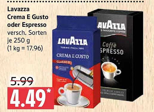 Lavazza Crema E Gusto oder Espresso