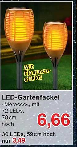 LED-Gartenfackel »Morocco«, mit 72 LEDs, 78 cm hoch