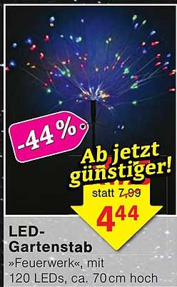 LED-Gartenstab »Feuerwerk«, mit 120 LEDs, ca. 70 cm hoch