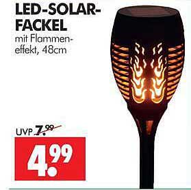 LED-SOLAR-FACKEL mit Flammen-effekt, 48cm