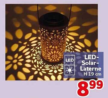 LED-Solar-Laterne H 19 cm