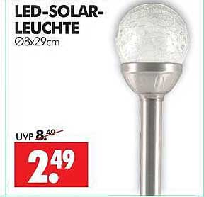 LED-SOLAR-LEUCHTE Ø8x29cm