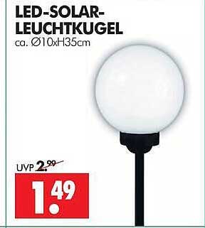LED-SOLAR-LEUCHTKUGEL ca. Ø10xH35cm