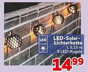 LED-Solar-Lichterkette 5,15 m 8 LED-Kugeln