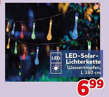 LED-Solar-Lichterkette Wasserstopfen, L 380 cm