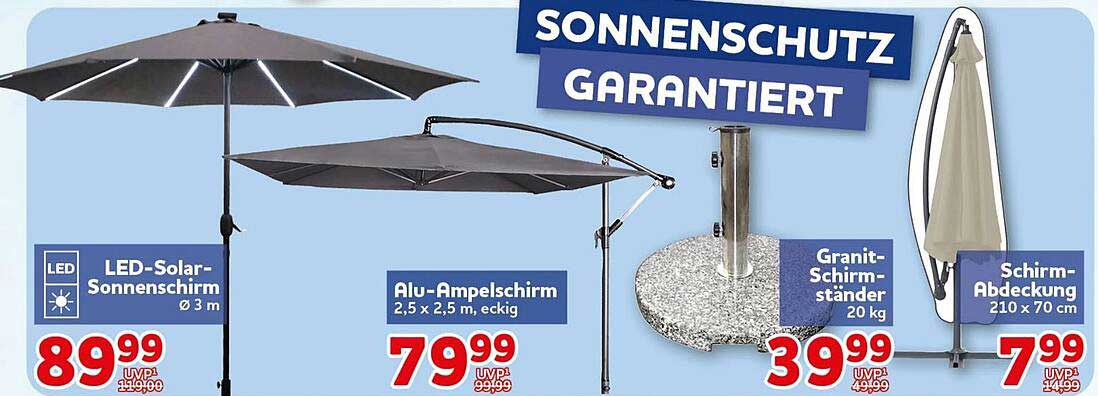 LED-Solar-Sonnenschirm Ø 3 m