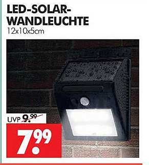LED-SOLAR-WANDLEUCHTE 12x10x5cm