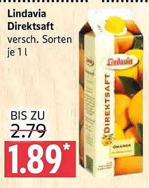 Lindavia Direktsaft versch. Sorten je 1 l