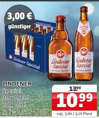 LINDENER Spezial 30 x 0,33 l / 20 x 0,5 l
