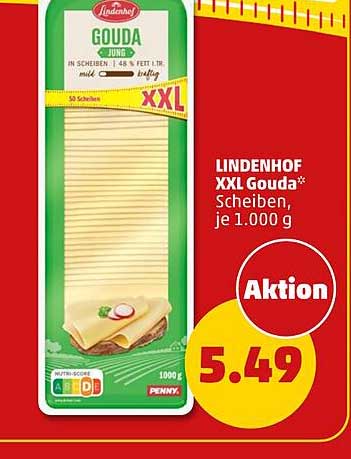 LINDENHOF XXL Gouda* Scheiben, je 1.000 g