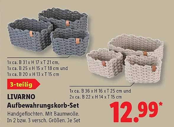 LIVARNO Aufbewahrungskorb-Set