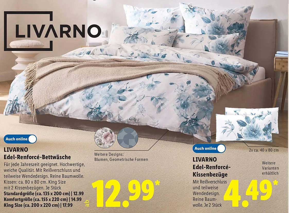 LIVARNO Edel-Renforcé-Bettwäsche
