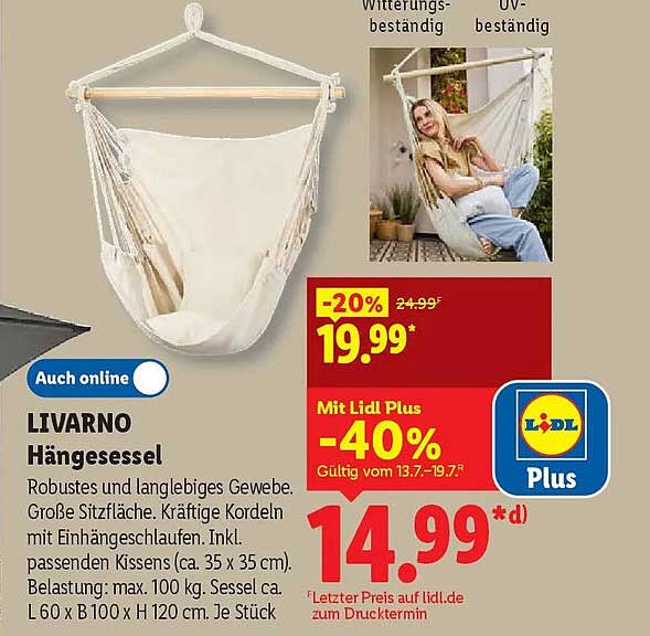 LIVARNO Hängesessel
