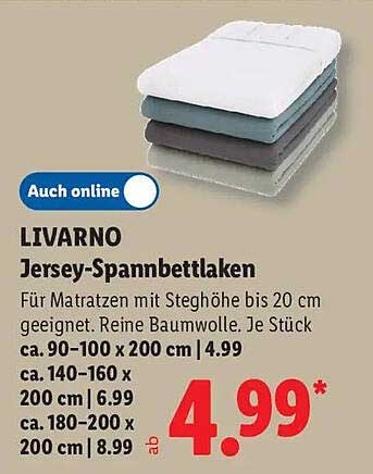 LIVARNO Jersey-Spannbettlaken