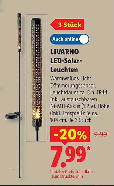 LIVARNO LED-Solar-Leuchten