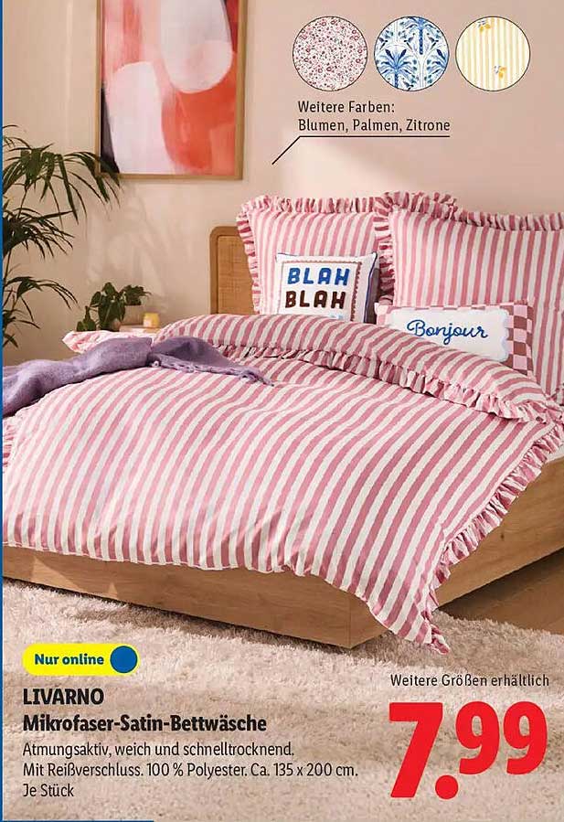 LIVARNO Mikrofasers-Satin-Bettwäsche